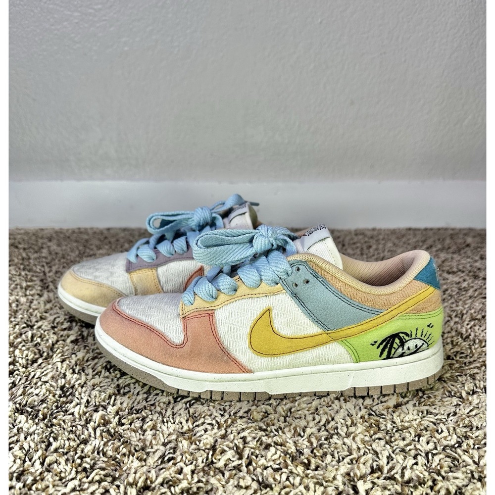 Nike Dunk Low SE 'Sun Club' Multicolor Sneakers Shoes DQ0265-100 Womens Size 8